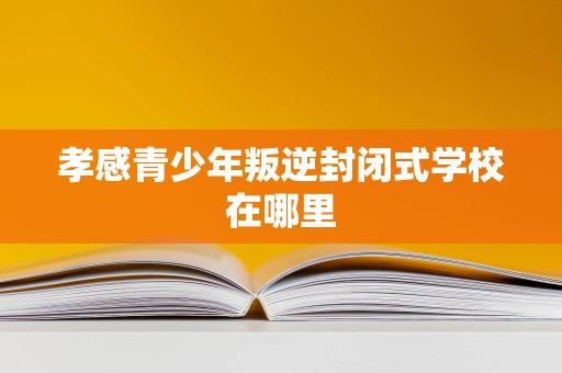 孝感青少年叛逆封闭式学校概览 民办教育机构的选择与思考